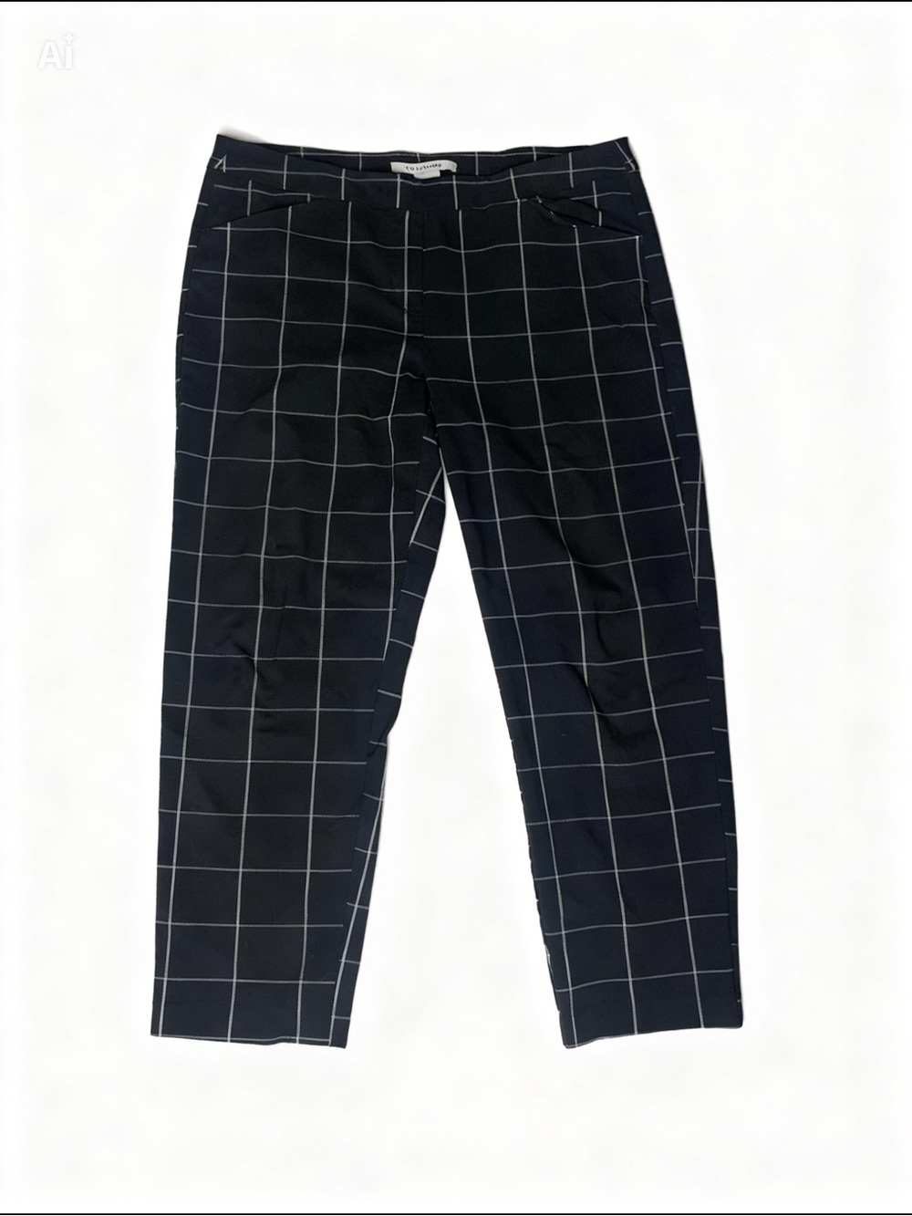 Zac & Rachel Black with White Windowpane Trousers